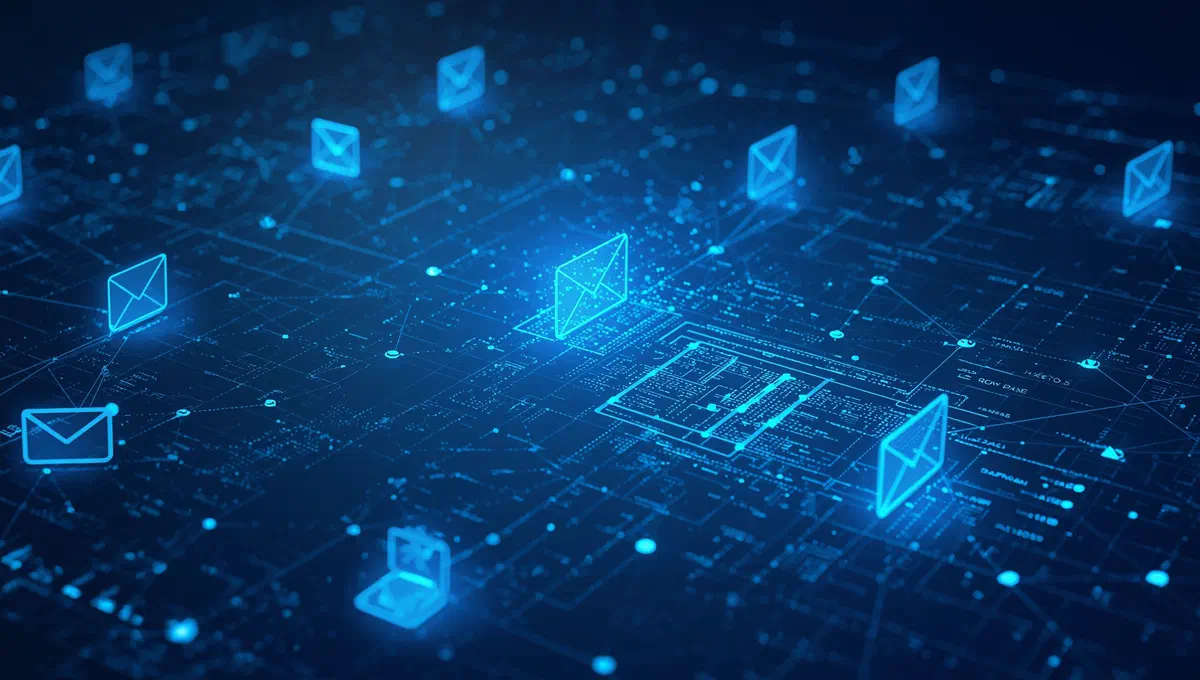 Digital network of mail pieces being routed